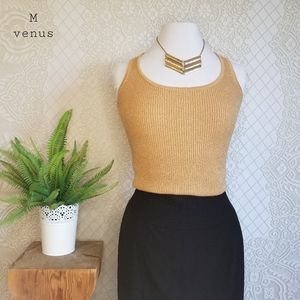 Rose Gold Lurex Tank